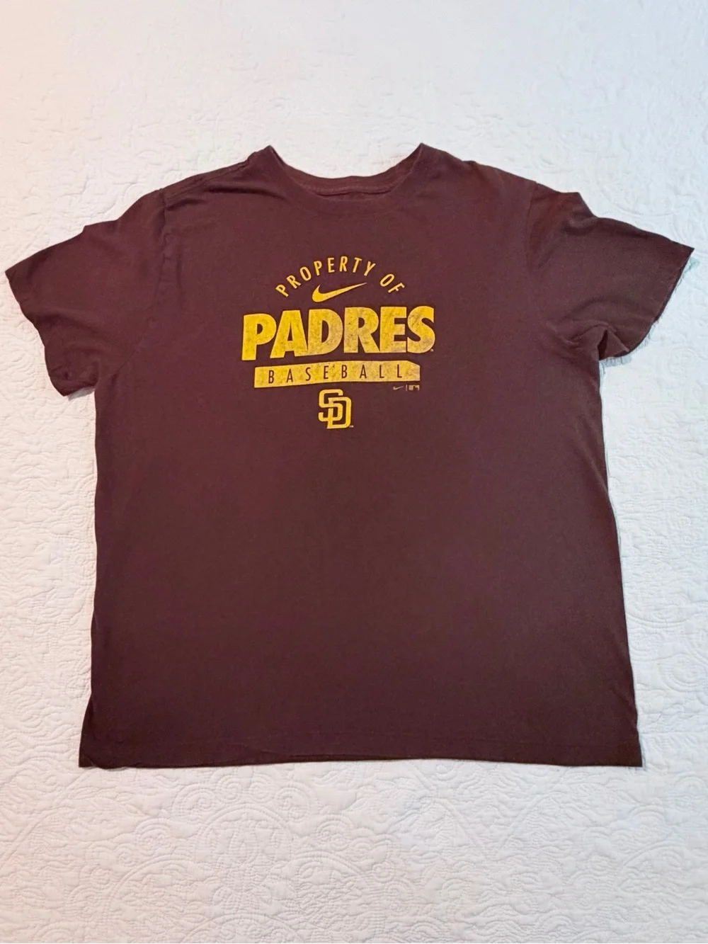 Nike | Property Of San Diego Padres Baseball | Brown T Shirt | Size Large